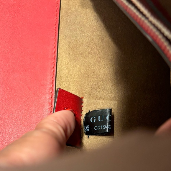 Gucci Red GG Supreme Canvas and Leather Medium Dionysus. - Picture 4 of 9